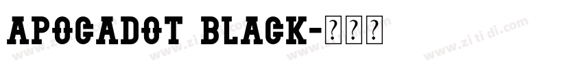 Apocadot Black字体转换